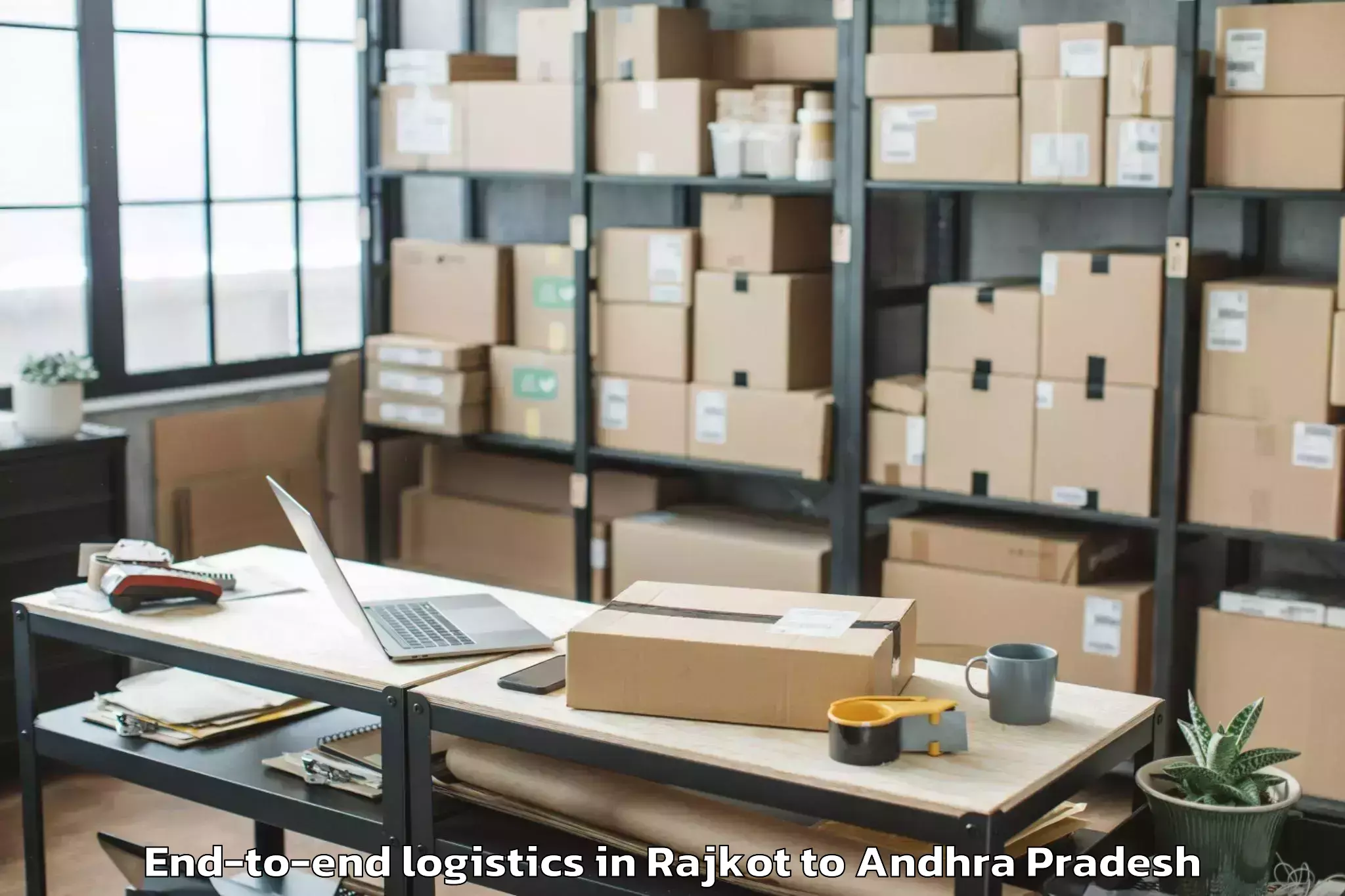 Trusted Rajkot to Addanki End To End Logistics